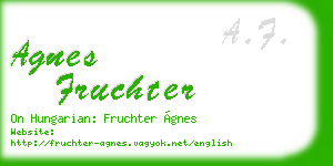agnes fruchter business card